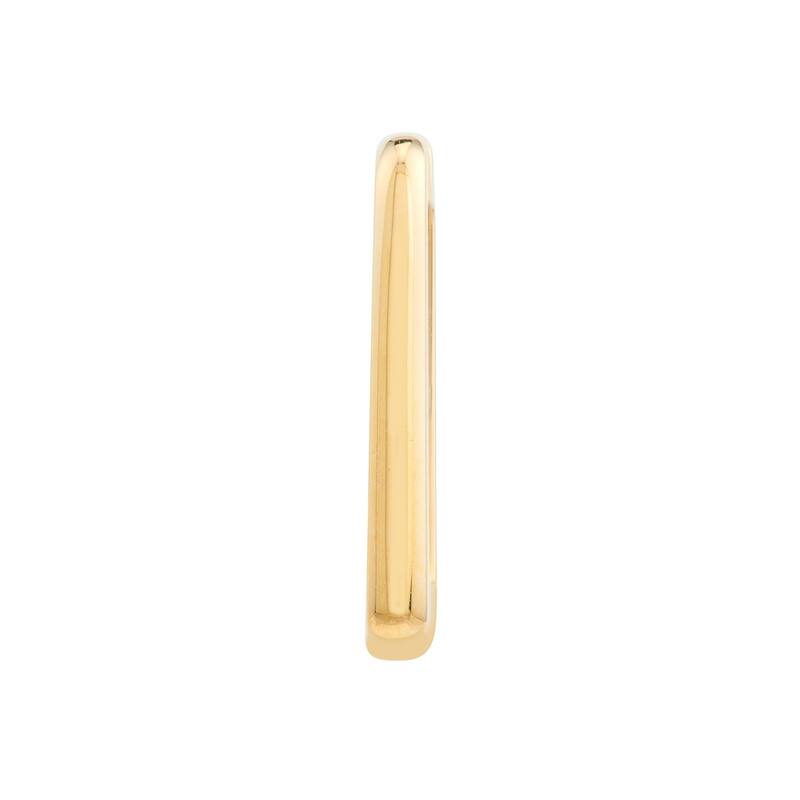 Curata 14k Yellow Gold 15x2mm Square Frame Hinged Hoop Earrings