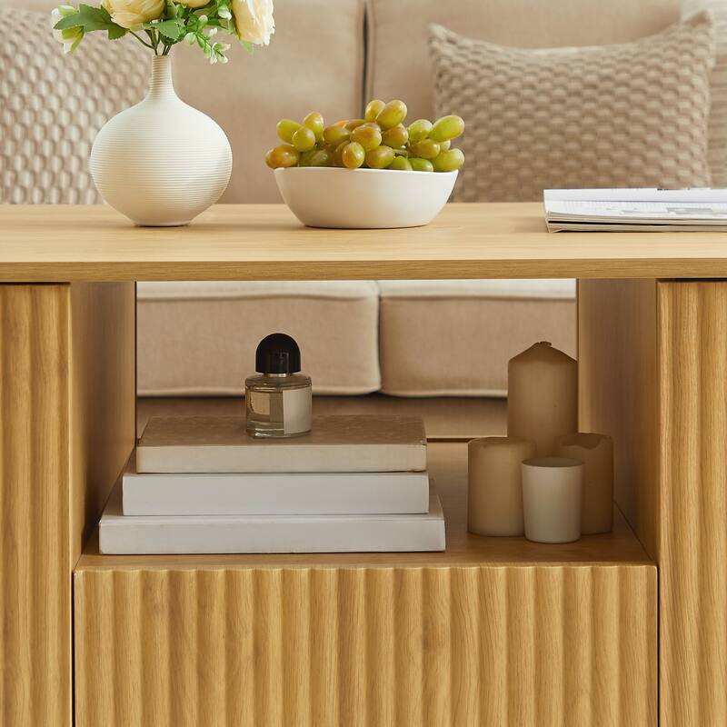 Coffee Table with Drawers and Storage Compartments