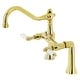 preview thumbnail 4 of 2, Restoration Deck Mount Clawfoot Tub Faucet Polished Brass