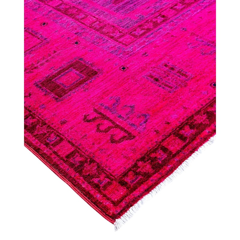 Overdyed, One-of-a-Kind Hand-Knotted Area Rug - Pink - 8' 10" x 12' 3"