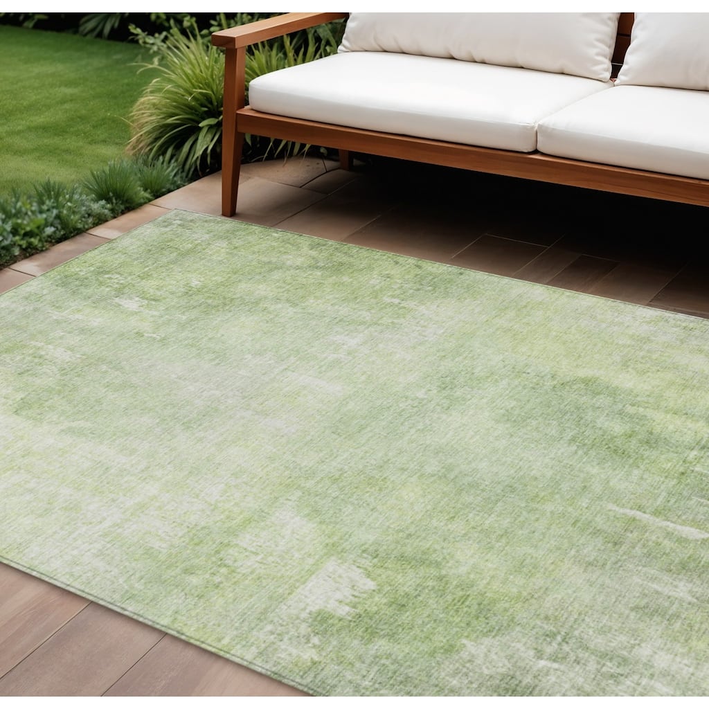 HomeRoots Abstract Transitional Rectangle Outdoor Rug