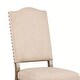 preview thumbnail 3 of 4, Fabric Upholstered Solid Wood Side Chair, Pack of Two, Beige and Brown
