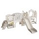 preview thumbnail 3 of 20, Toddler Slide, 11 in 1 Baby Slide Playground with Basketball Hoop and Extra long aisle, Strong swing, Easy Assembly Playset