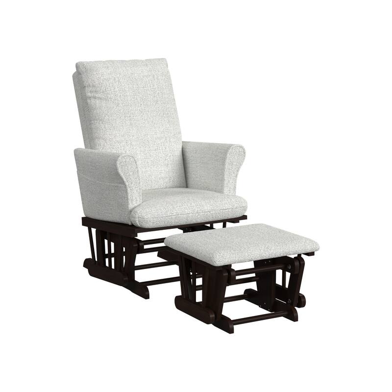 Britt Modern Rocker with Ottoman, Owl Fabric