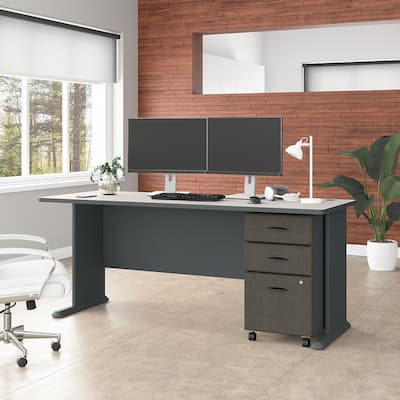 Series A 72W Desk with Mobile File Cabinet by Bush Business Furniture