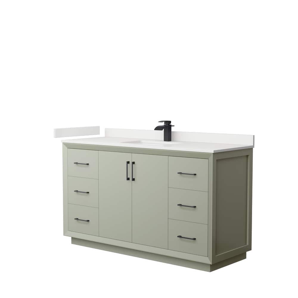 Strada 60-inch Single Vanity, Quartz Top