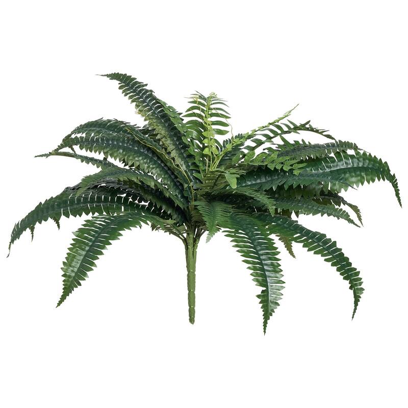Green Artificial Silk Fabric Large Boston Fern Plant with Lush Branches