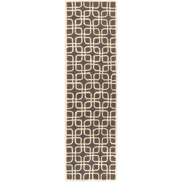 Hand-Tufted Brigg Crosshatched Wool Area Rug