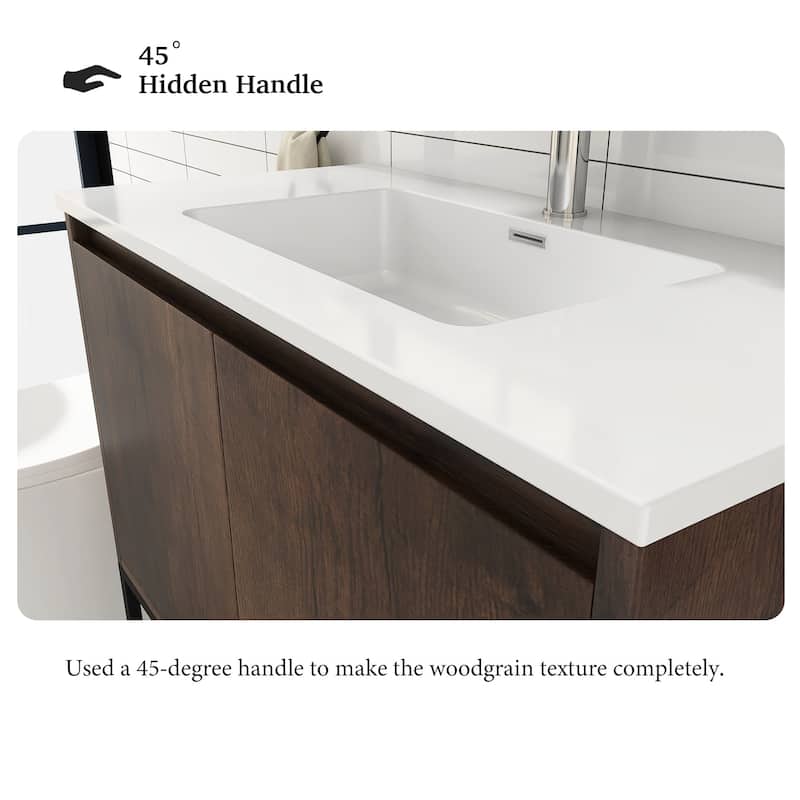 36-inch Freestanding Bath Vanity with Cultured Mable Top