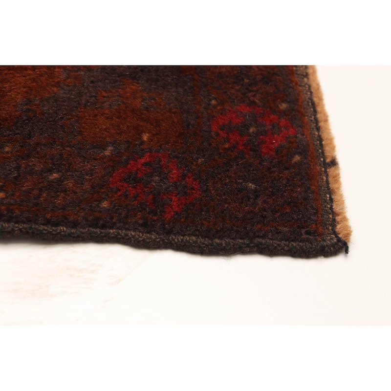 ECARPETGALLERY Hand-knotted Baluch Red Wool Rug - 3'5 x 6'0