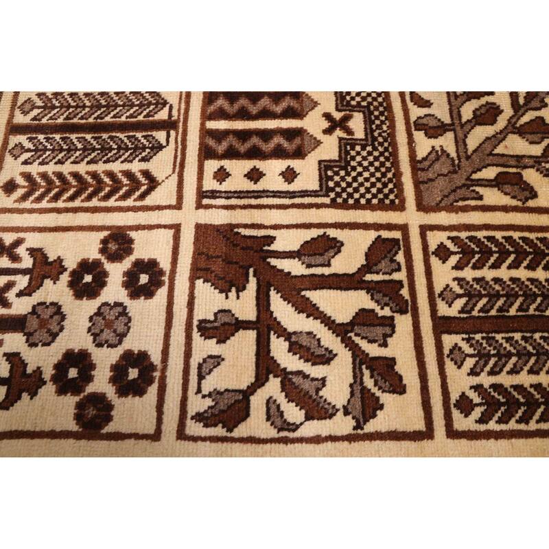 ECARPETGALLERY Hand-knotted Antalya Vintage Cream Wool Rug - 6'4 x 9'5