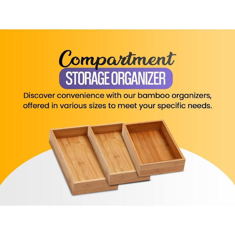YBM HOME Bamboo Drawer Organizer Boxes for Home, Kitchen(SET OF 5) - 5 Units