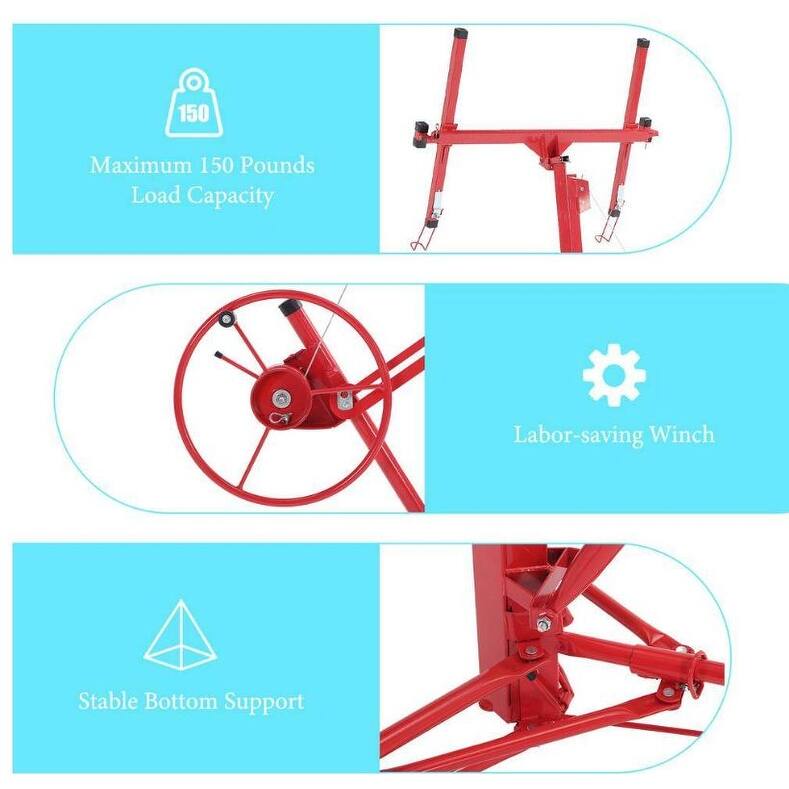 53'' Drywall Panel Hoist Jack Lifter Drywall Lift Panel Lift