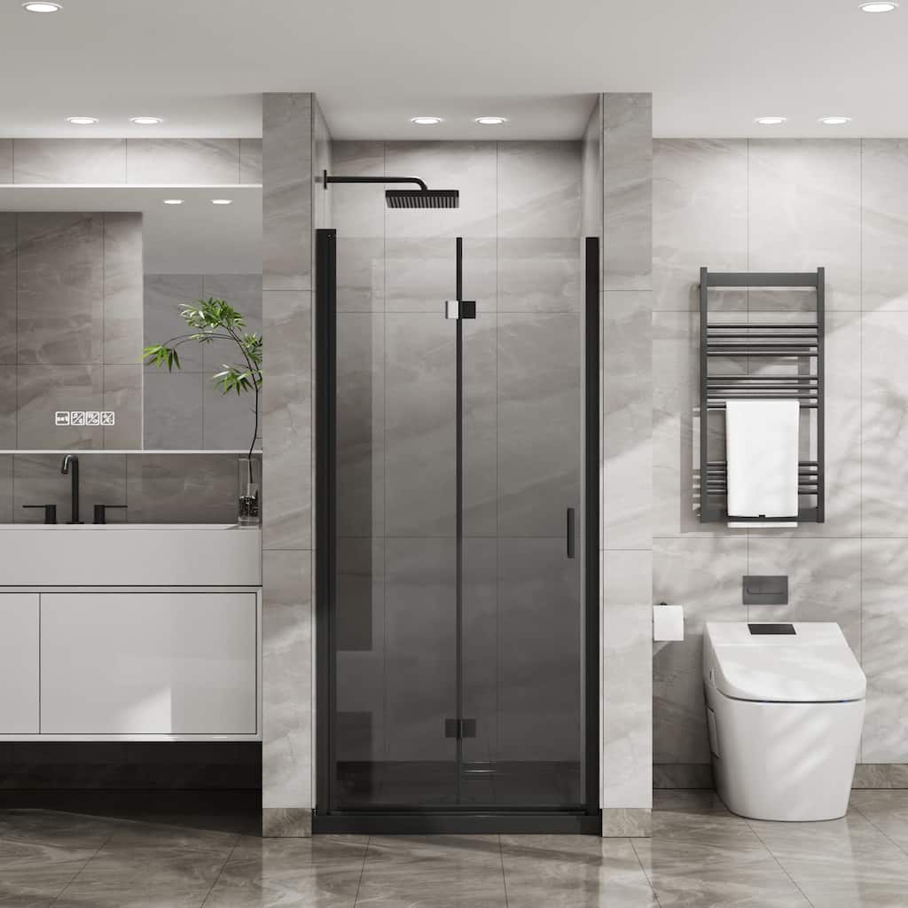 Versatile Foldable Shower Door with Advanced Features for Bathroom Enhancement