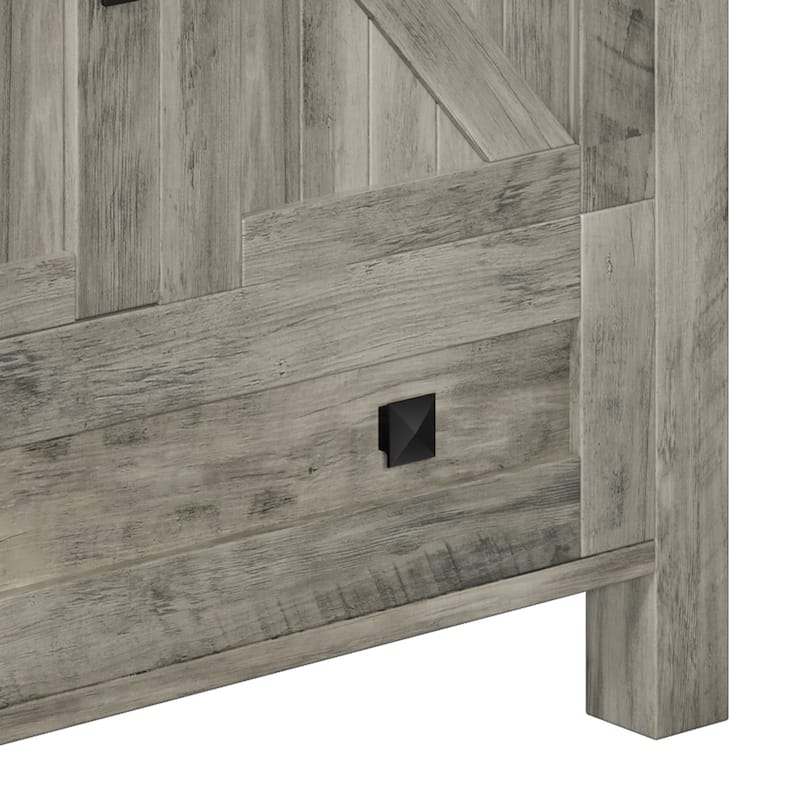 Moasis 30" Farmhouse Bathroom Vanity With Sink,Small Space Bathroom Storage Cabinet with Barn Doors