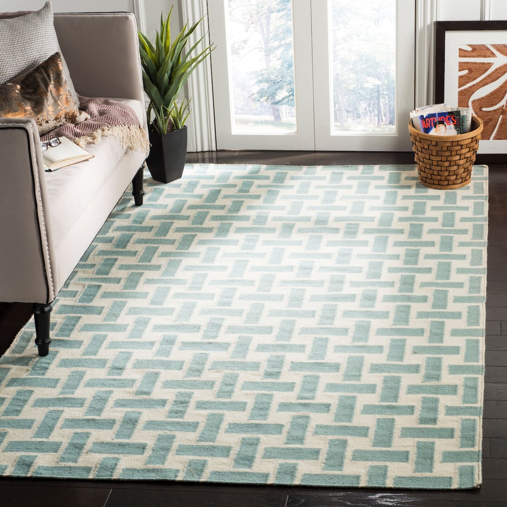 SAFAVIEH Handmade Flatweave Dhurries Leigh Modern Wool Rug
