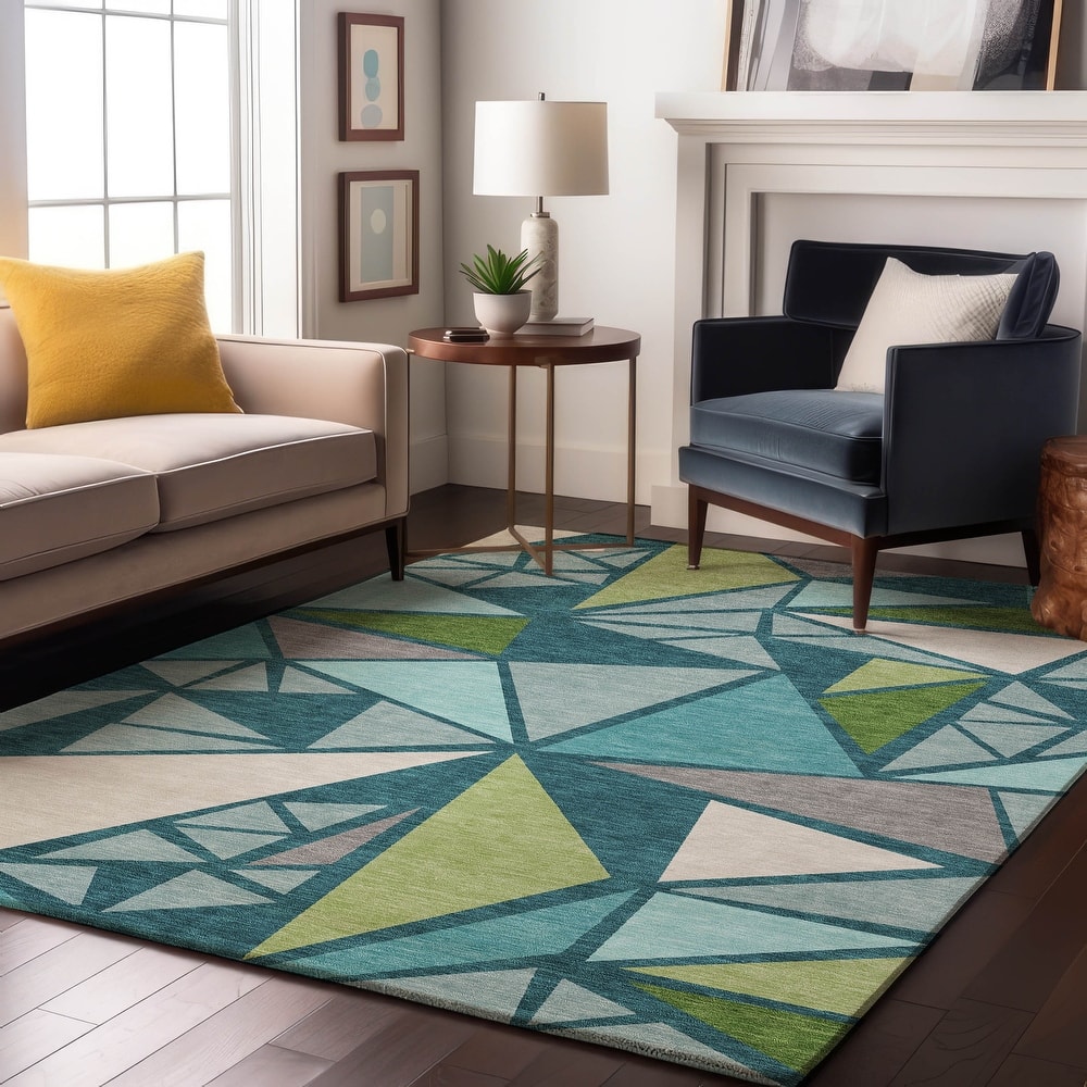 Premium Washable Super Soft Contemporary Mosaic Mayfield Rug