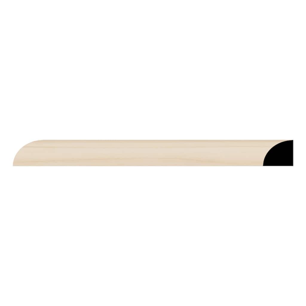 WM106: 11/16-in D x 11/16-in W x 96-in L Americraft Solid Hardwood Stain Grade Quarter Round