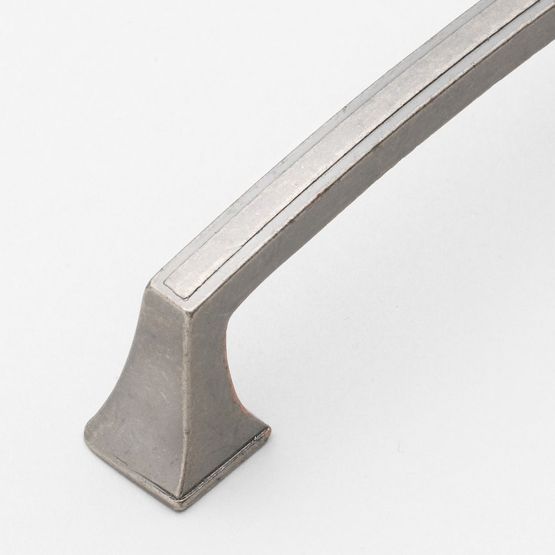 GlideRite 5-inch CC Deco Base Weathered Nickel Cabinet Hardware Drawer Pulls (Pack of 10 or 25)