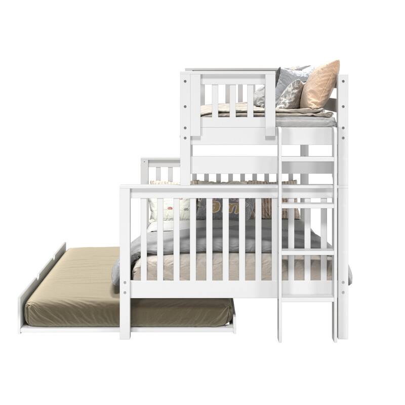 Taylor & Olive Trillium Twin over Full Bunk Bed Ladder, Full Trundle