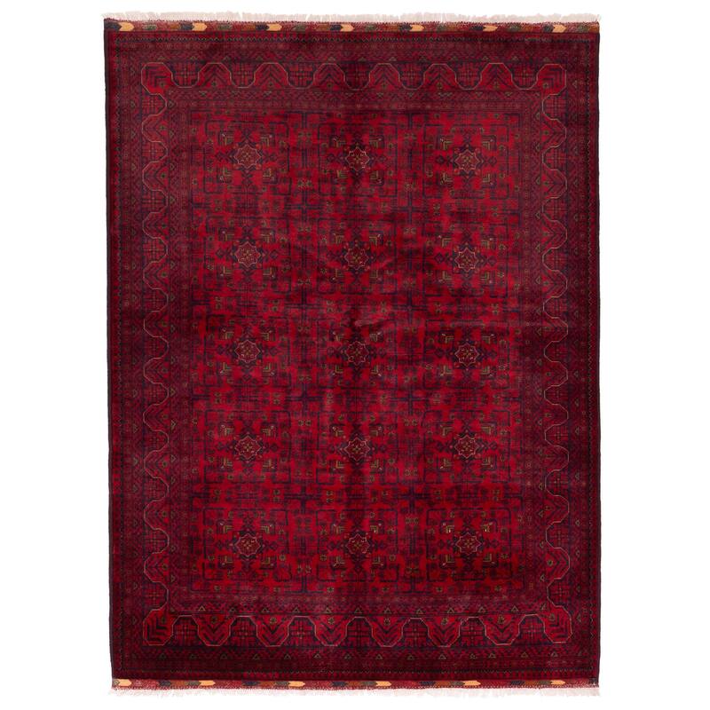 ECARPETGALLERY Hand-knotted Finest Khal Mohammadi Red Wool Rug - 5'10 x 7'9