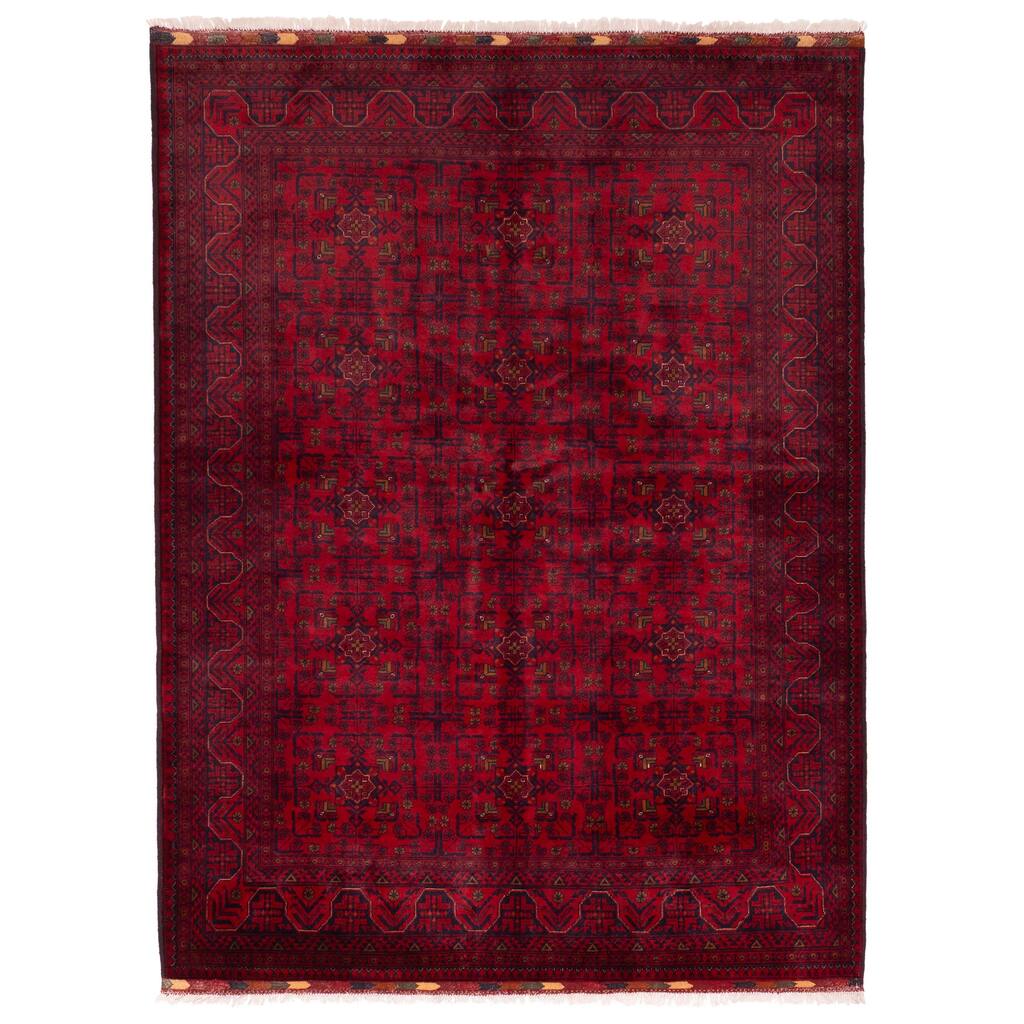 ECARPETGALLERY Hand-knotted Finest Khal Mohammadi Red Wool Rug - 5'10 x 7'9