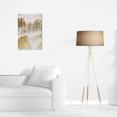 Wynwood Studio Canvas Abstract Golden Metal Rust Gold and Metallic Gold Glam Wall Art Canvas Print