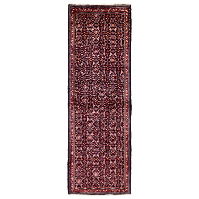 ECARPETGALLERY Hand-knotted Andelz Navy Wool Rug - 3'5 x 10'1 - Dark Navy - 3'5 x 10'1