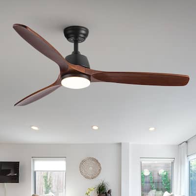 52" Farmhouse Rustic LED Ceiling Fan with Remote Control