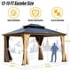 preview thumbnail 53 of 133, EROMMY Hardtop Gazebo,Outdoor Pergola with Double Roof & Netting & Curtains,Heavy Duty Canopy for Patio, Backyard, Pool party