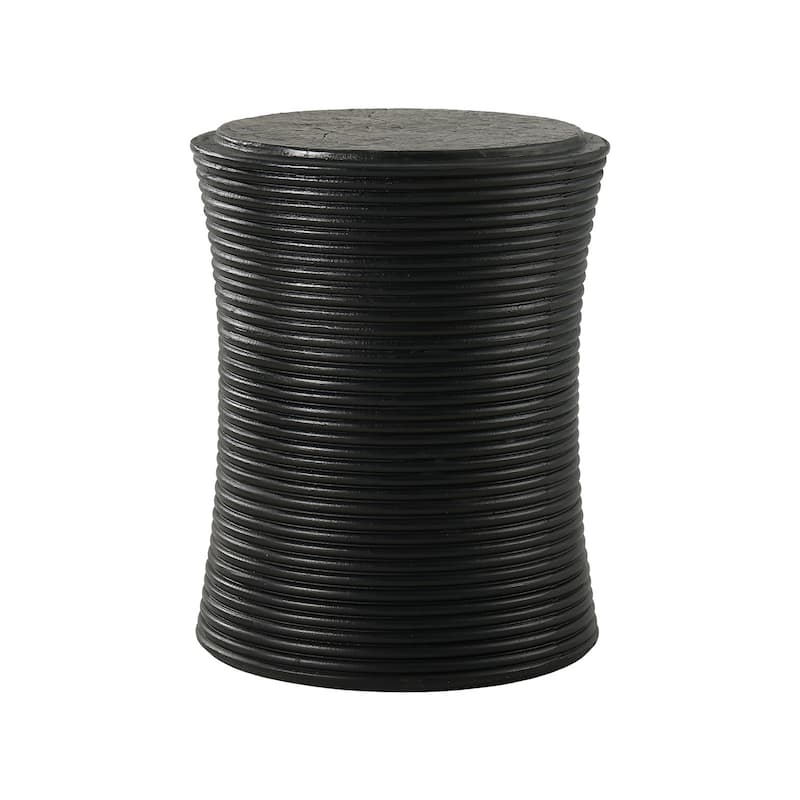 COSIEST Outdoor Black Concrete Side Table