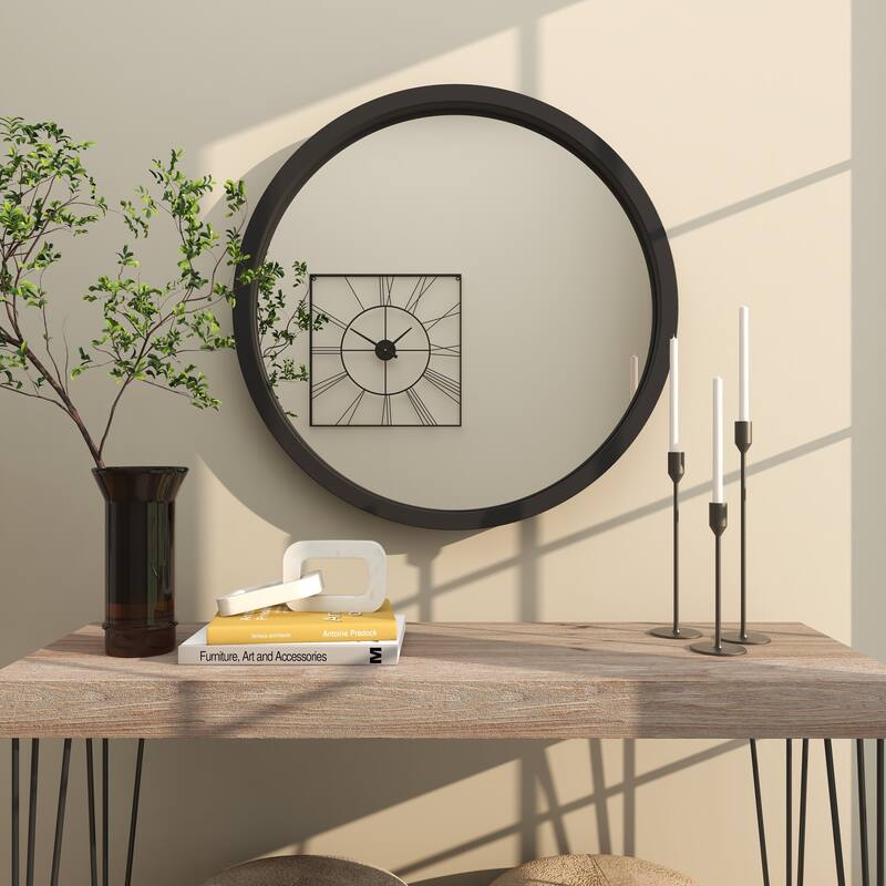 Black, White or Gold Wooden Room Wall Mirror with Thin Frame