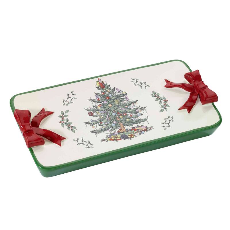 Spode® Christmas Tree Tray - Red