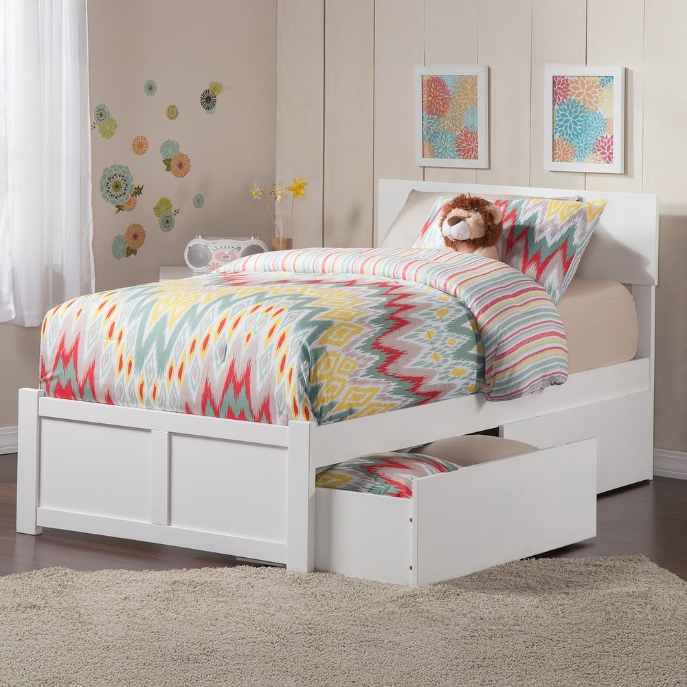 Orlando Platform Bed with Footboard and Storage Drawers