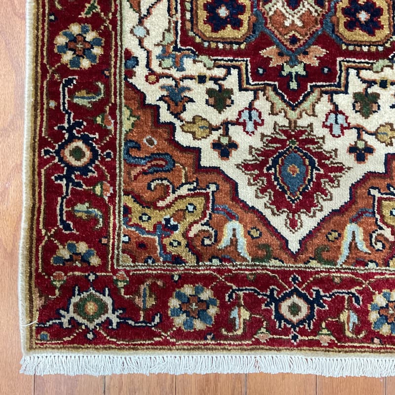 HERAT ORIENTAL Hand-knotted 2' x 3' Indo Serapi Wool Rug - 2' x 3'