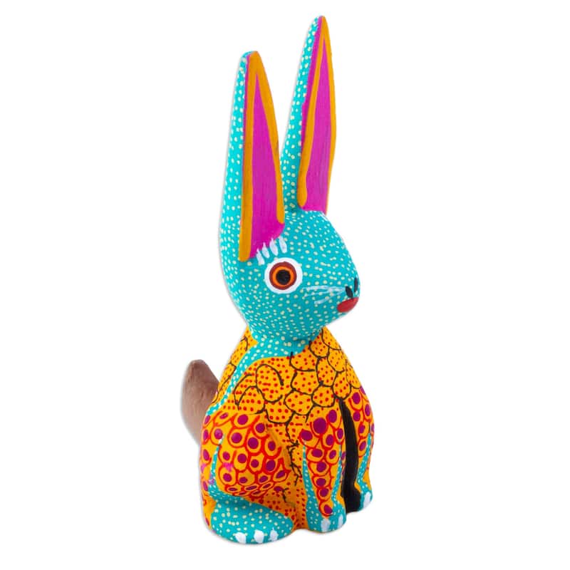 Novica Handmade Zapotec Bunny Wood Alebrije Figurine