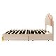 preview thumbnail 9 of 25, Queen Size Velvet Upholstered Platform Bed with 4 Drawers and 16 Colors and 4 Patterns RGB Lights, Irregular Metal Bed Legs