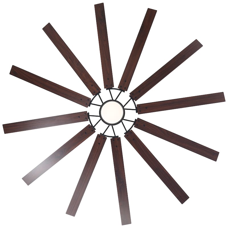 80/72/52/42-IN LED Ceiling Fan with Light Kit and Remote(5/10/12-Blade)