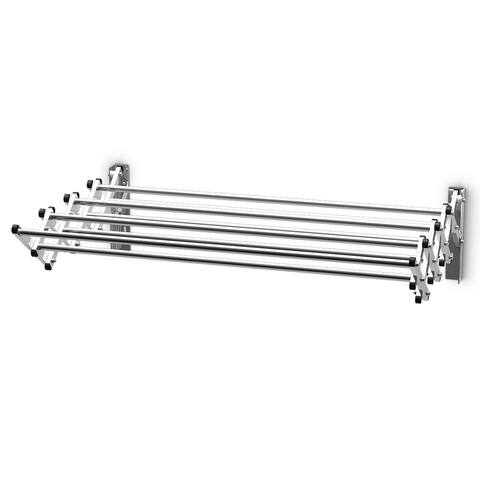 Stainless Wall Mounted Expandable Clothes Drying Towel Rack - 24.8" x 33.9" x 8.6"