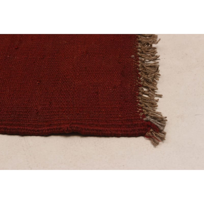 ECARPETGALLERY Flat-Weave Ankara FW Red Wool Kilim - 8'8 x 11'10