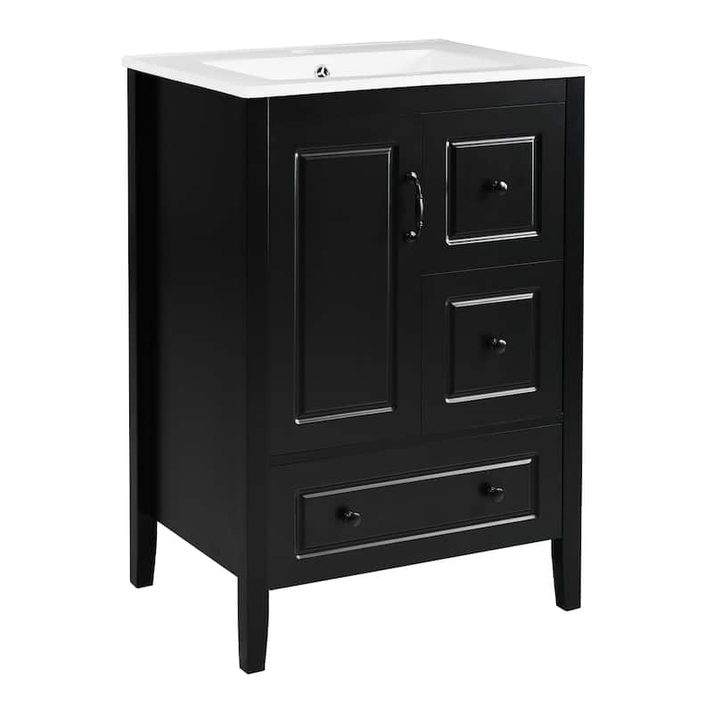 Christopher Knight Home - Luxford 24" Bathroom Vanity with Sink with 3 Soft-closing Drawers
