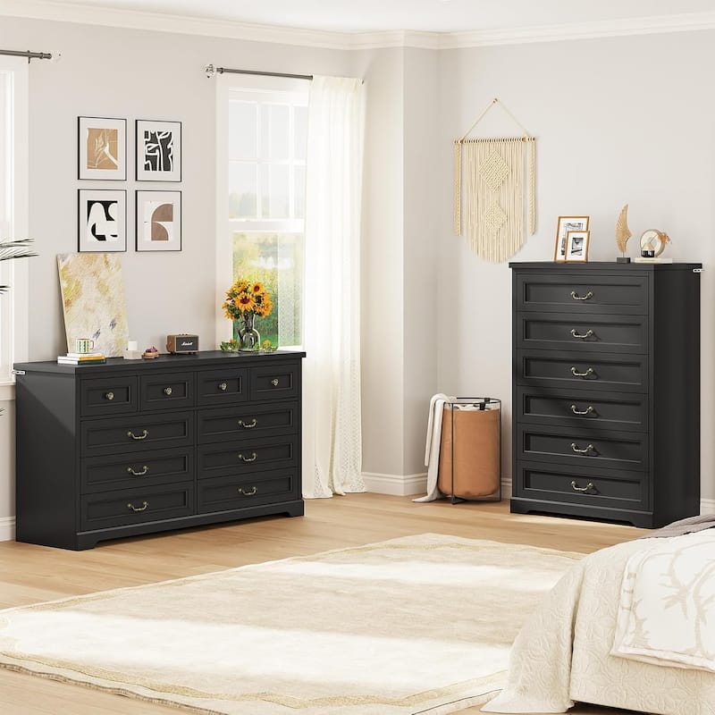 Farmhouse Drawers Dresser for Bedroom Storage Dressers Organizer