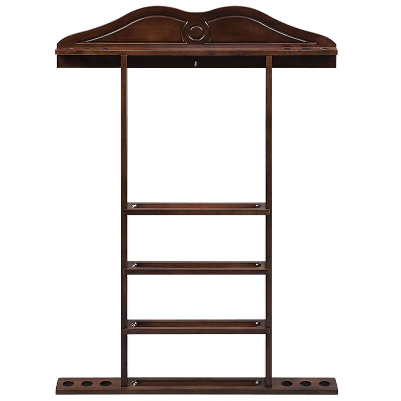 Wall Cue Rack - 29.5x3x44 - Brown