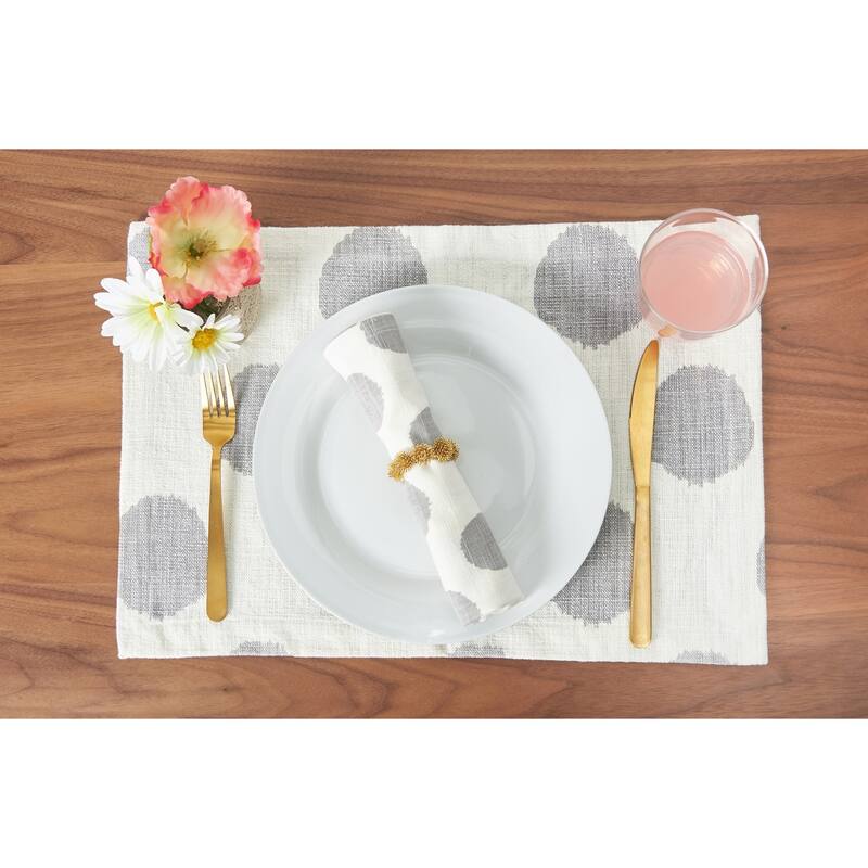 Dot Cotton Placemat Set of 6 - Machine Washable