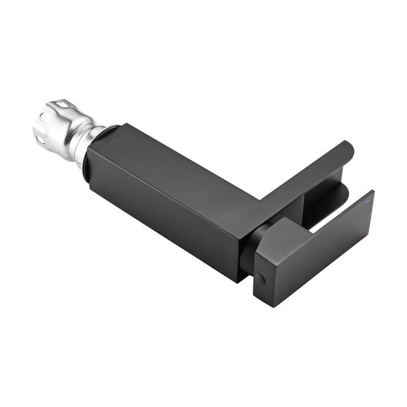Modern Waterfall Single Handle Bathroom Sink Faucet with Overflow Pop Up Drain, Anti Corrosion and Rust Resistant