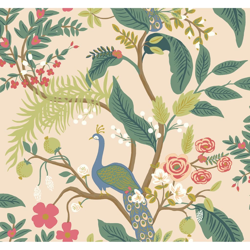 Rifle Paper Co.Peacock Light Pink Wallpaper
