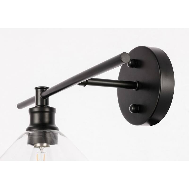 Gerald 1-Light Glass Left Wall sconce - 14.7/10.2 - 14.7/10.2