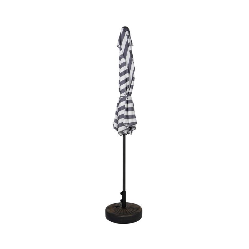 Andrea 9-Ft. Half Umbrella with Bronze Finish Fillable Base