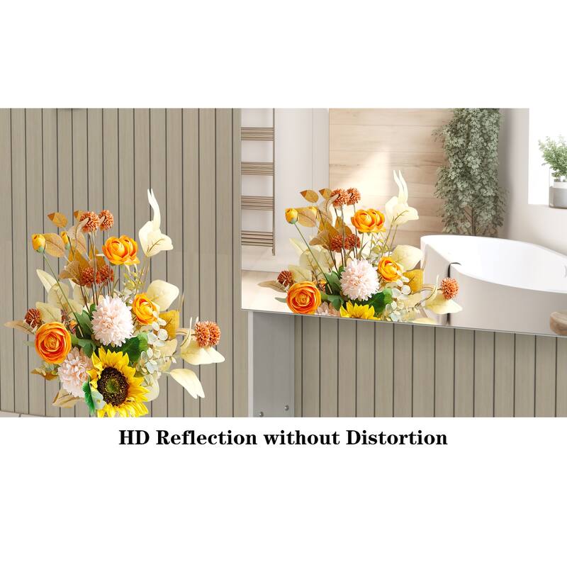 24" x 30" Medicine Cabinet with Mirror for Bathroom, Wall Mounted Bathroom Mirror with Storage, Adjustable Shelves - 24