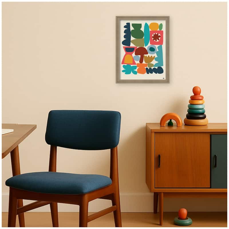 Kate and Laurel Garden Songs Pt 1 by Kelly Knaga Framed Mounted Canvas Wall Art Print